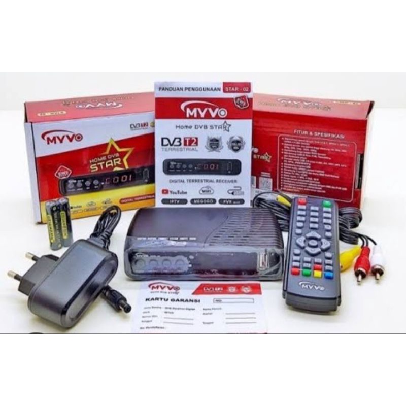 STB SET BOX SET TOP BOX MERK MYVO ( HOME STAR 02 DVB ) SNI , TERDAFTAR KOMINFO