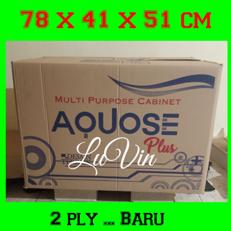 

Kardus box AQUOSE uk. 78x41x51 cm u packing jumbo / besar dan pindahan rumah