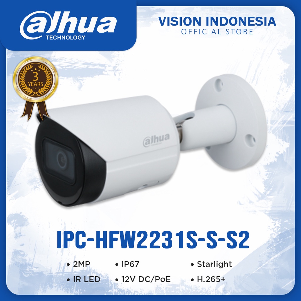 DAHUA IPC-HFW2231S-S-S2 IPC HFW2231S S S2 / IP CAMERA DAHUA 1080P WDR