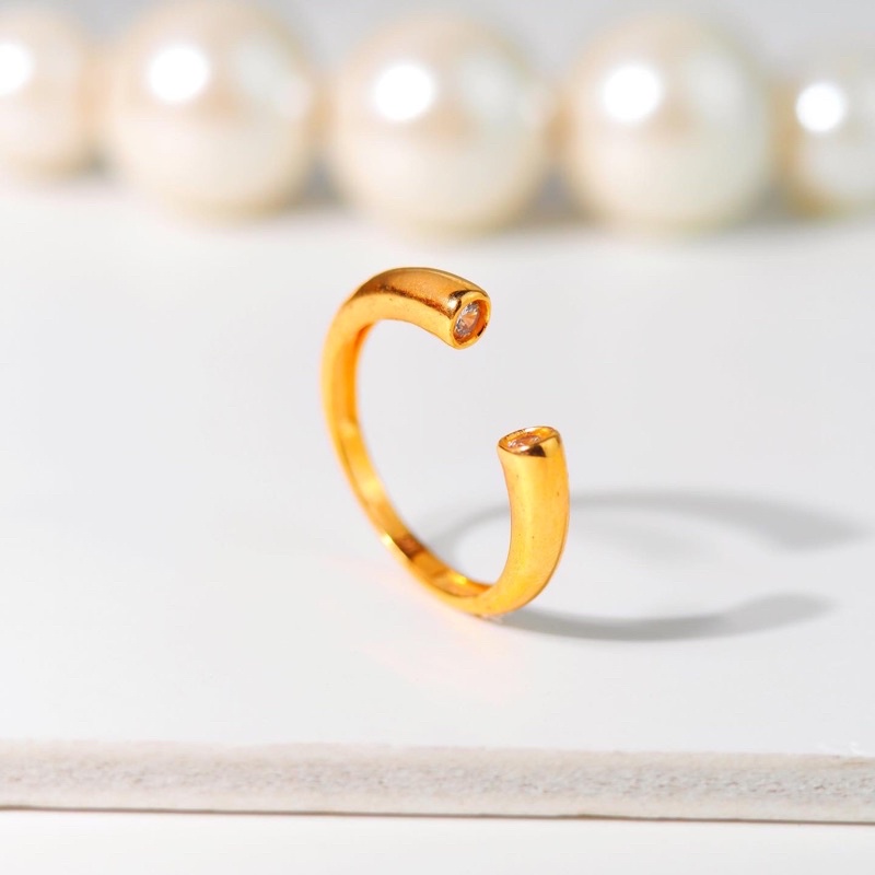 Cincin Emas Tanduk Mata Tanam- Toko Emas Gadjah