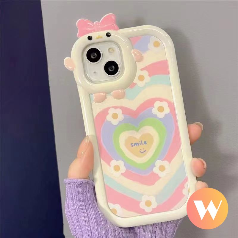 Cute Smile Case Realme C33 C35 C25Y C21Y C31 C11 C17 C30 C21 C25 C15 C25s C2 C3 C12 C1 9 6i 5 7 8 9pro+8i 8pr o9i 7i 5i 3D Bow Monster Lensa Gradasi Love Hati Soft Tpu Sarung