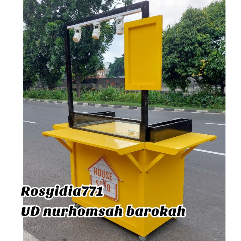 Booth jualan , gerobak jualan , booth makanan