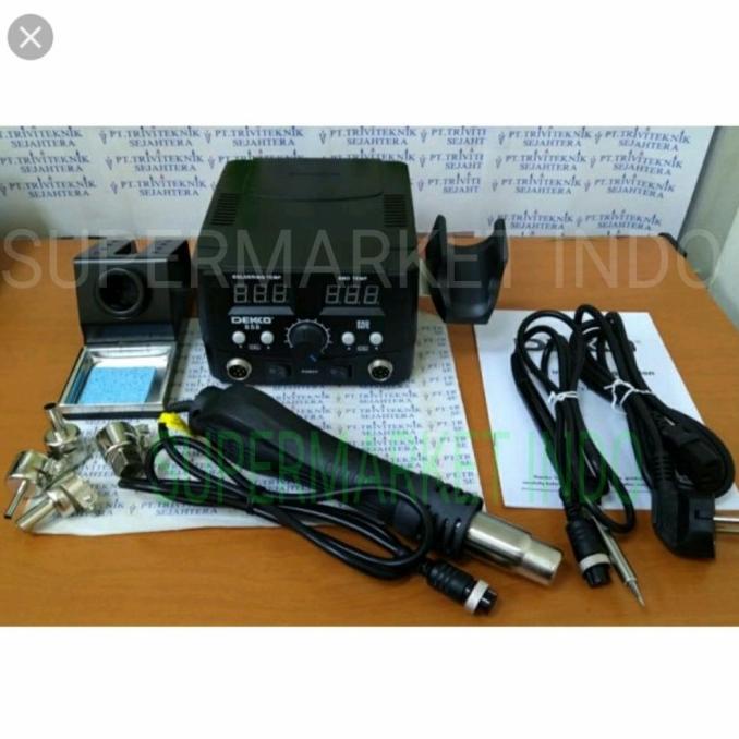 Dekko 858 Soldering Station + Hot Blower Air Heater Solder Uap Panas