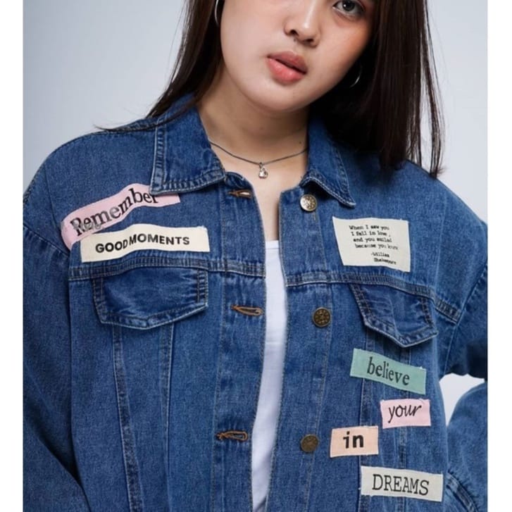 Dream jaket / jaket jeans / jaket wanita / jaket oversize / pakaian wanita / atasan wanita Viral