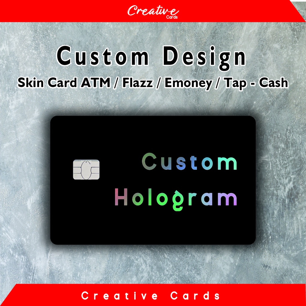 

Stiker Sticker Kartu Atm Skin Card CUSTOM SPESIAL HOLOGRAM Stiker BCA Mandiri Bri Bni Debit Credit Emoney, Flazz, Etoll, TapCash, Brizzi dll