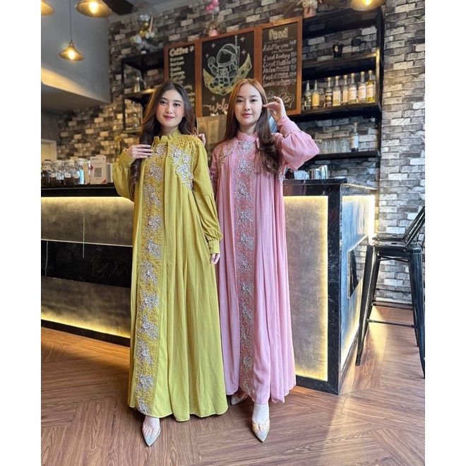 AFNIA DRESS / GAMIS PESTA FREE MANSET/ GAMIS KONDANGAN / GAMIS LEBARAN