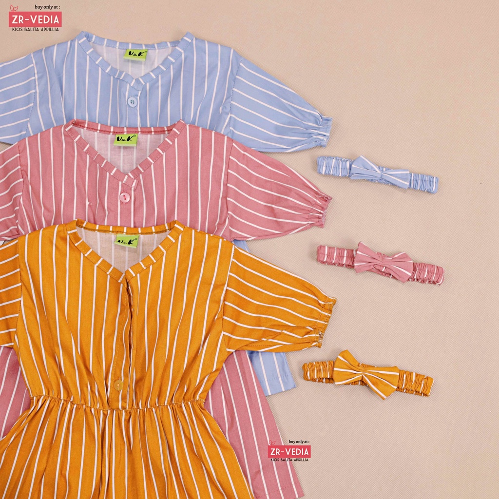 [FREE BANDANA] Dress Baby Grande uk 12-36 Month / Tunik Anak Perempuan Dres Daily Balita Branded ZR Vedia