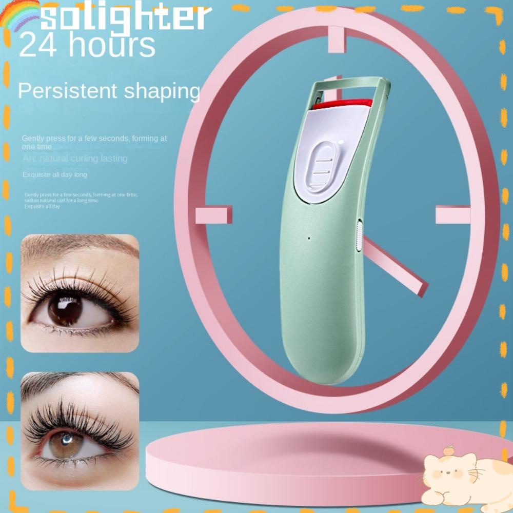 Solighter Electric Heated Eyelash Curler Fast Eye Beauty Natural Curling Penjepit Bulu Mata
