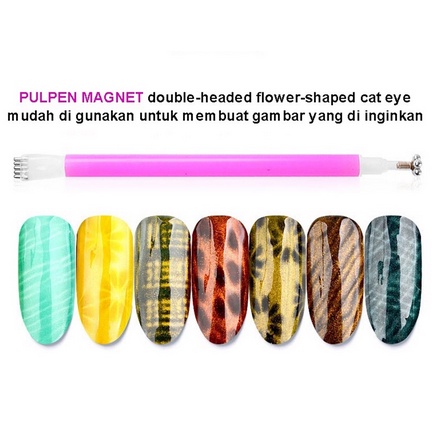 Cat Eye Magnet Kutek Stick Double Head Pen