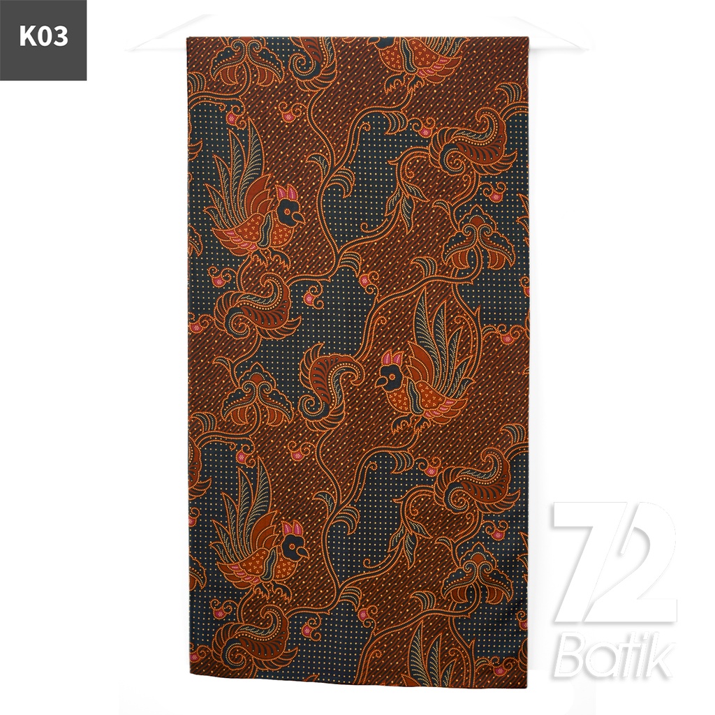 KAIN BATIK KATUN Premium Motif Burung Murai Warna Hijau 723053 Cap 72IL Jarik Jarit Samping Kebat Panjang Batik Katun Modern Premium Bahan Seragam Batik Pernikahan Kantor Keluarga Murah Kamen Jadi Batik Bali Lembaran