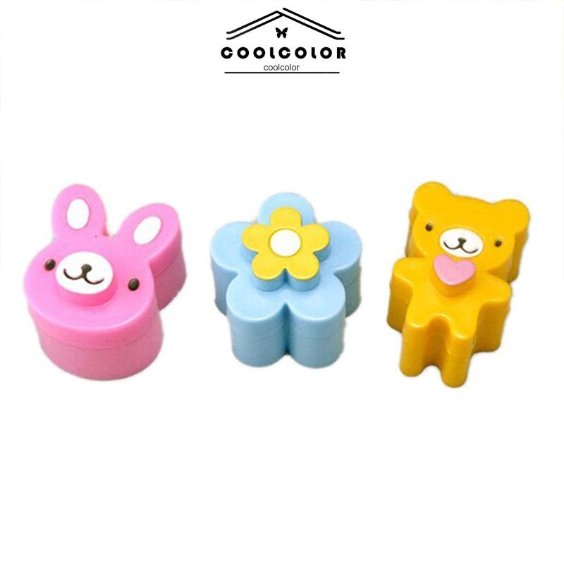 COD❤️3Pcs/Set Cetakan Roti Biskuit Sandwich Bentuk Kartun Lucu Untuk Anak-Anak- cl
