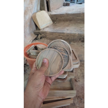 WOODEN COASTER/TATAKAN GELAS/ALAS GELAS/TATAKAN GELAS KAYU/ALAS KAYU/ALAS KAYU JATI/TATAKAN GELAS JA