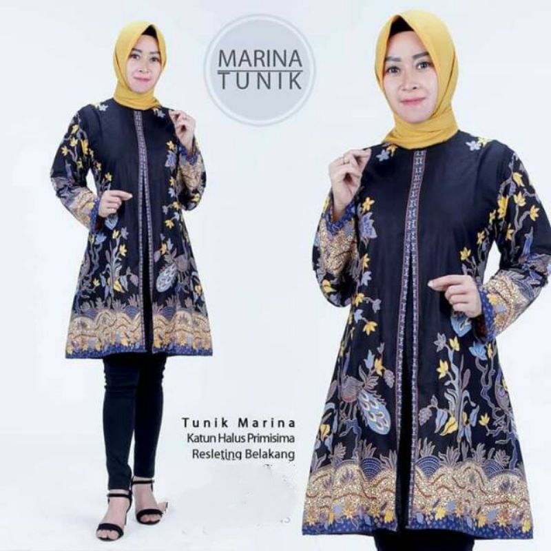 Tunik Batik Wanita Remaja / Atasan Batik Wanita Modern Kekinian Terbaru Jumbo Ld 120 / Fashion Wanit