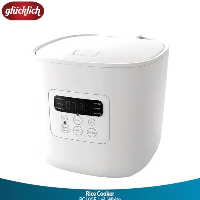 Glucklich Low Sugar Rice Cooker/Penanak Rendah Gulawhite-4 Rc100F 1.6L Dellafela