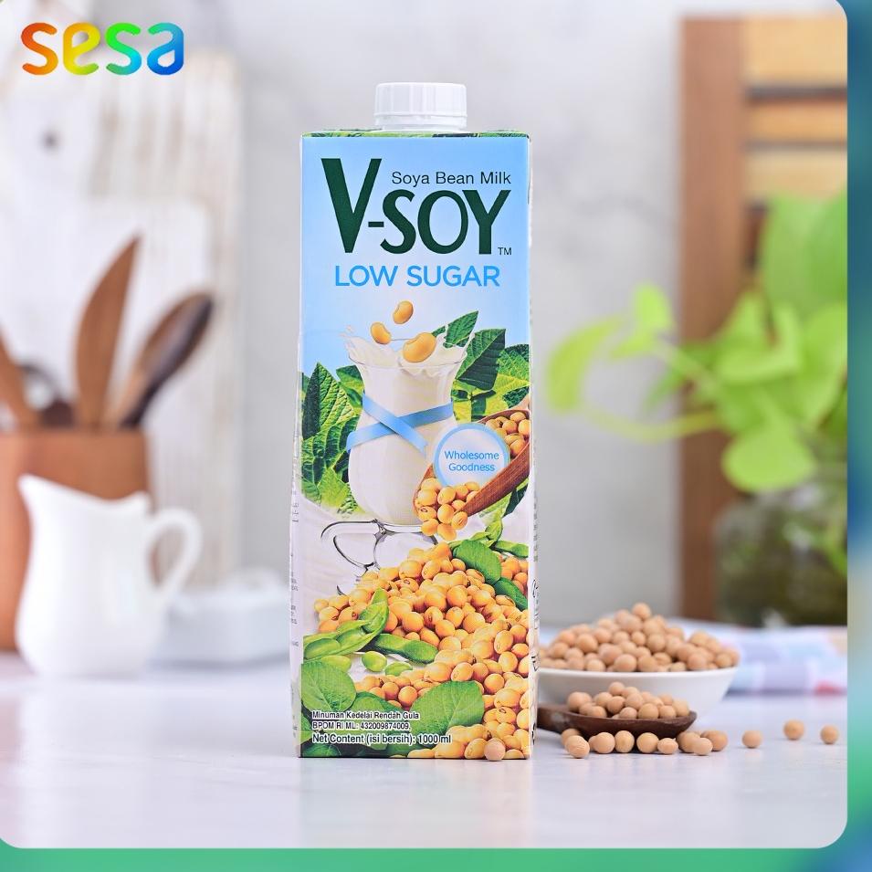 

TERMURAH V-Soy - Soya Bean Milk Low Sugar 1 Liter .,,.,.,