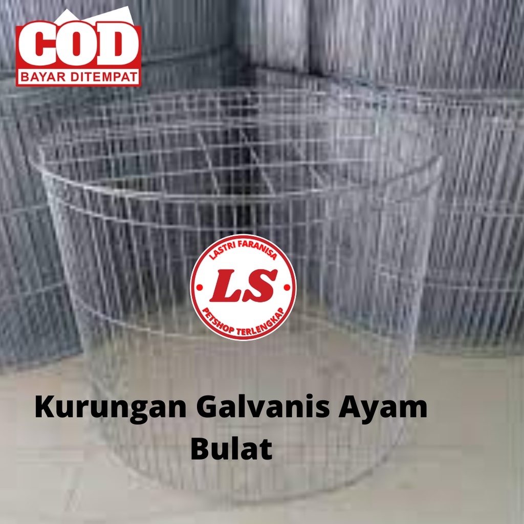 DIMATER 80 CM KURUNGAN AYAM GALVANIS KURUNGAN AYAM BULAT KURUNGAN AYAM BANGKOK KURUNGAN BESI AYAM