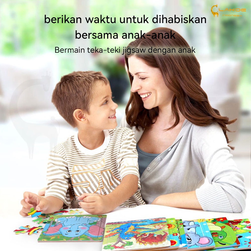 Mainan puzzle kayu lucu Jigsaw wooden puzzle anak