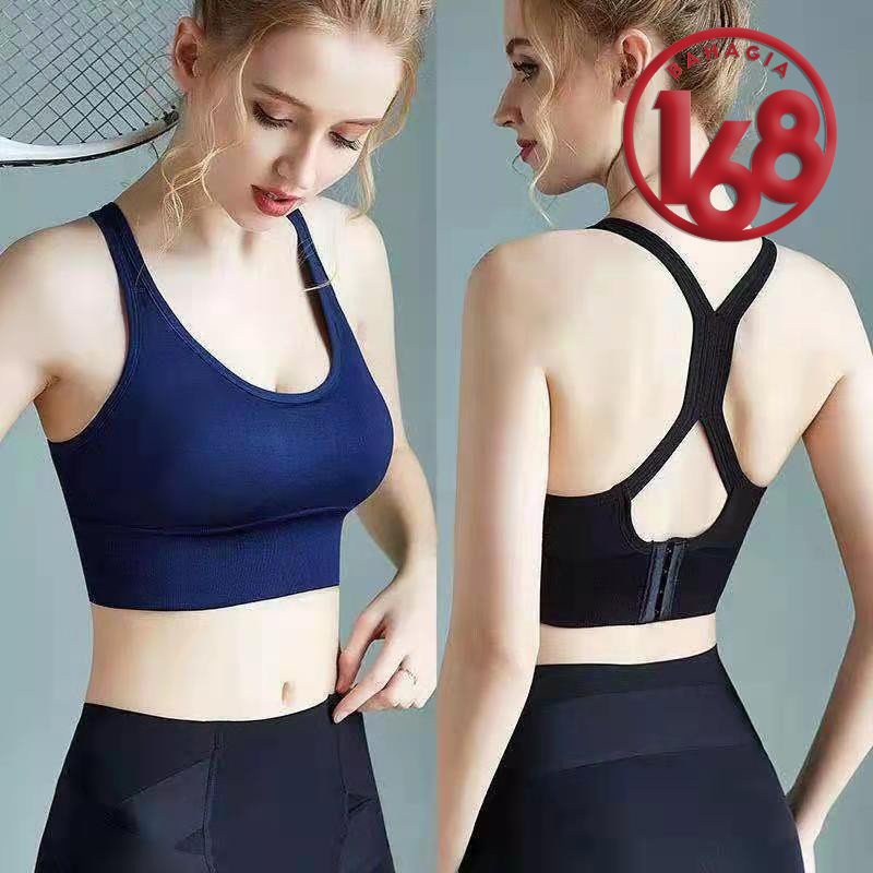 SPORT BRA GYM BRA OLAHRAGA PUSH UP WANITA TANPA KAWAT ELASTIS SEXY IMPORT