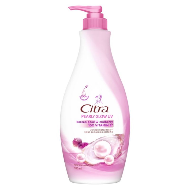 citra lotion pearly glow uv 380ml / citra lotion pink 380ml