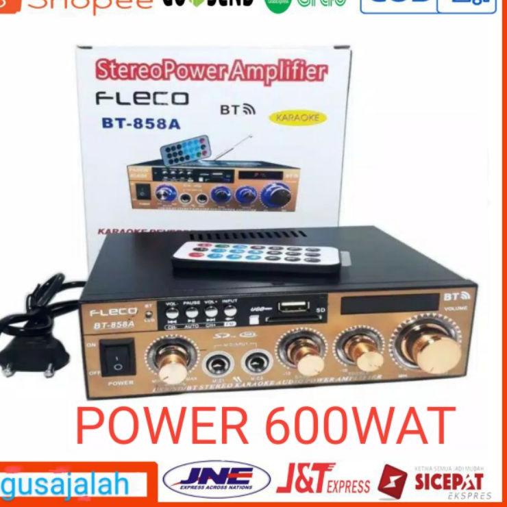 Sale ✅Cod power ampli amplifier 2000watt fleco -f326bt -audio amplifier stereo equalizer