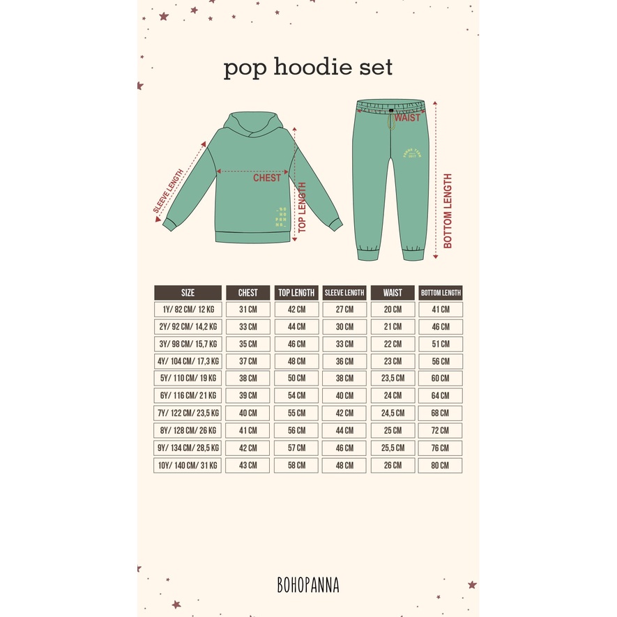 BOHOPANNA - POP HOODIE SET