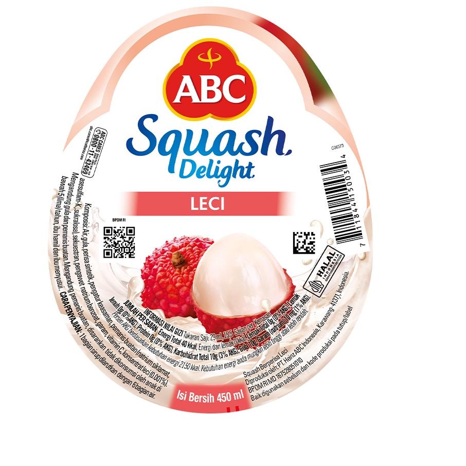

READY ✅ABC Sirup Squash Delight Leci 450 ml - Multi Pack 6 pcs|KD7