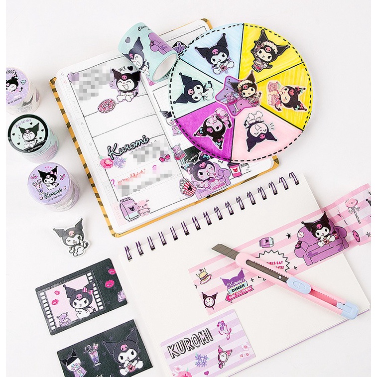 Stiker Washi Tape Masking Tape Selotip Motif Sanrio kertas motif Polos Motif Kotak Kotak Lucu Dekorasi Buku Book Diary Diari Memo Journal Catatan Harian Anak Sekolah Alat Tulis Bisa Untuk Kado Ulang Tahun Scraping book Sticker @banyak