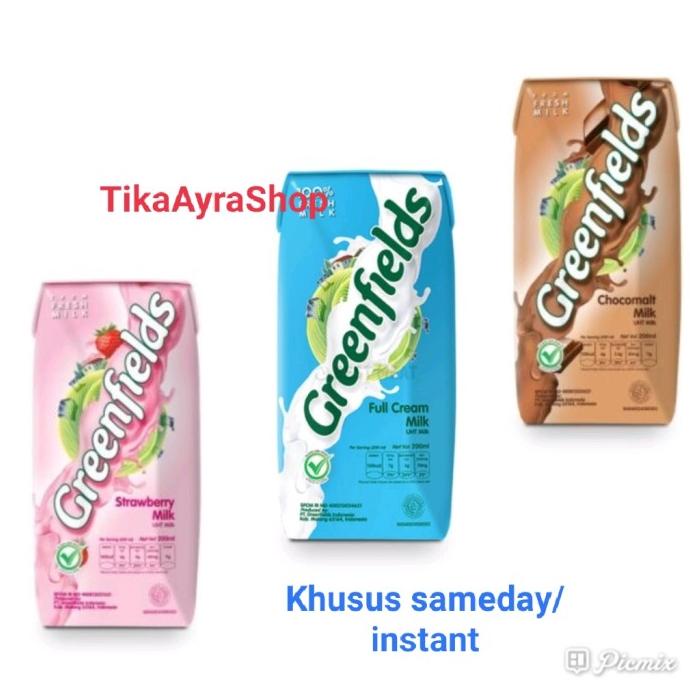 

greenfields uht 200ml isi 24 pcs TERLARIS TERPERCAYA ORIGINAL