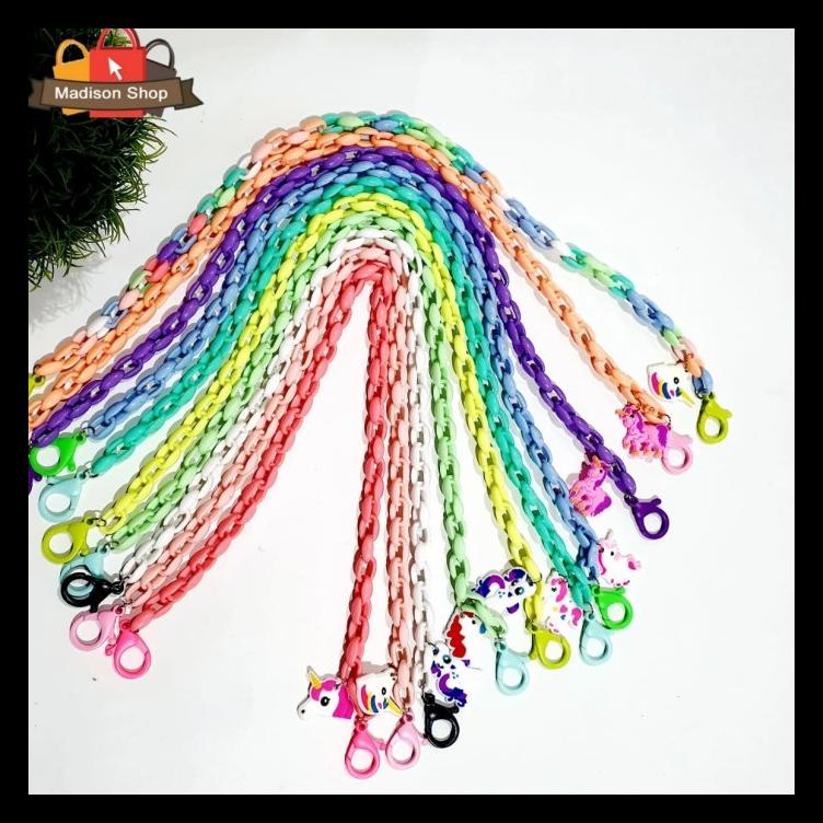 

KALUNG MASKER UNICORN MURAH RANTAI KERANG SERBAGUNA TALI RANTE MASKER BARU