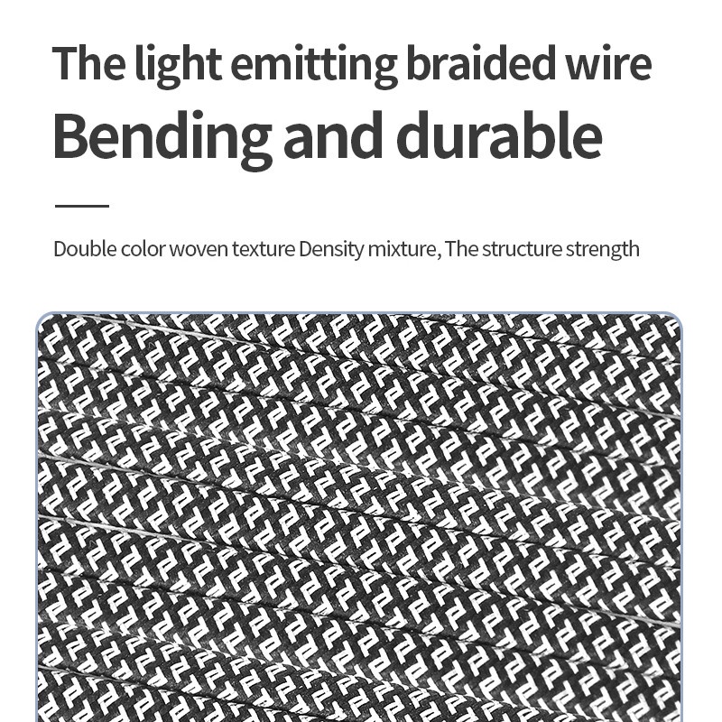 Reflektif Braided Wire Elbow PD20W USB C to 8-Pin Cable Untuk i-Phone14 13 Pro Max Type C Kabel Pengisian Cepat Flat USB Data Wire