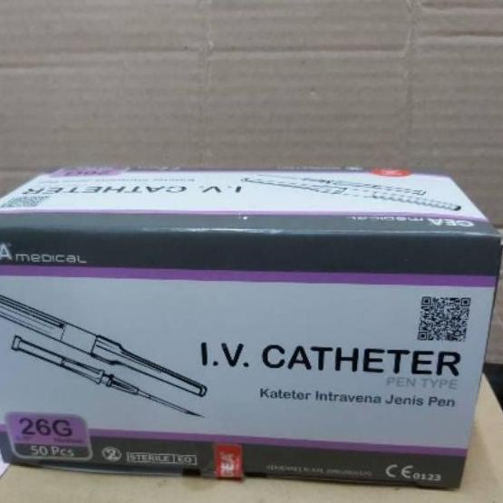 Iv catheter gea 26 G / jarum infus / Abocath - 24G