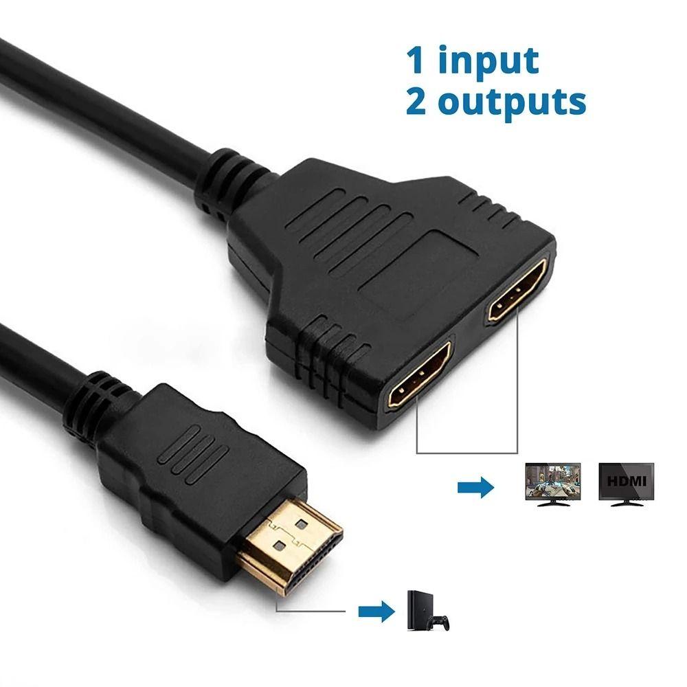 Preva HDMI Splitter Universal 1080P 1ke 2arah Adaptor Kawat