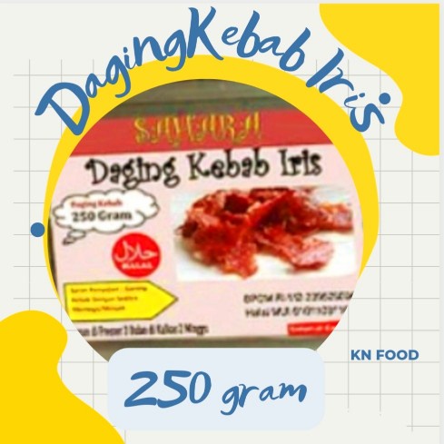 

Daging Kebab Sudah Di Iris Dipanggang 250 gr/Daging kebab mateng siap di masak 250gram