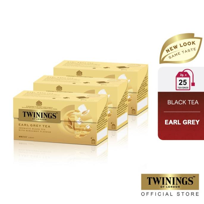 

Twinings Paket Bundle Set 3 Teh Hitam Bergamot Earl Grey Tea 25x2gr