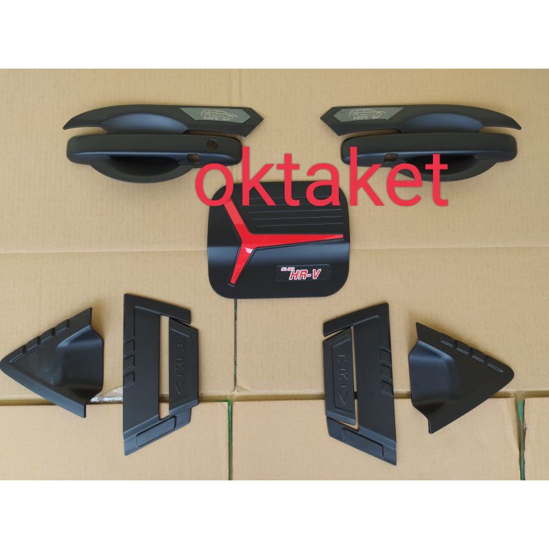 paket outer handle tank cover depan belakang Honda HRV 2022 2023 hitam chrome carbon glossy