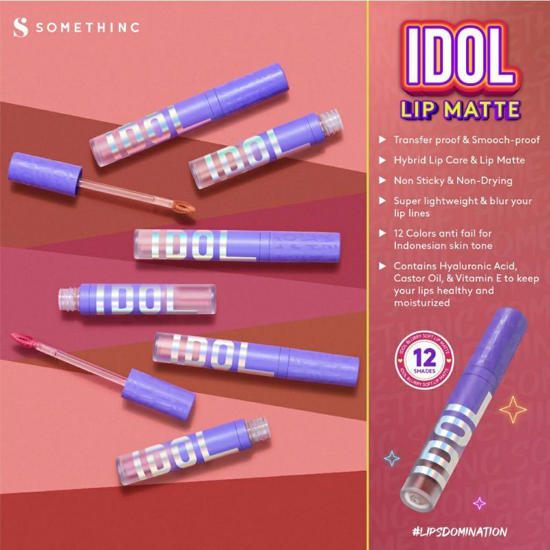 SOMETHINC Idol Blurry Soft Lip Matte ❤ jselectiv ❤ Lip Cream Matte SOMETHINC - ORI✔️BPOM✔️COD✔️