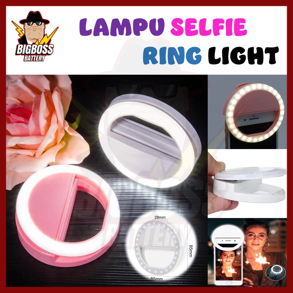 Ring Fill Light Lampu Selfie Ring Light Jepit 3 mode LED Rechargeable Tiktok live streaming Mini