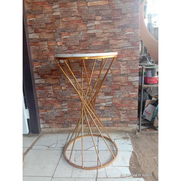 MEJA SUDUT RUANG TAMU MINIMALIS KIRA / MEJA SAMPING SOFA / MEJA STANDING POT / DEKORASI RUANG TAMU