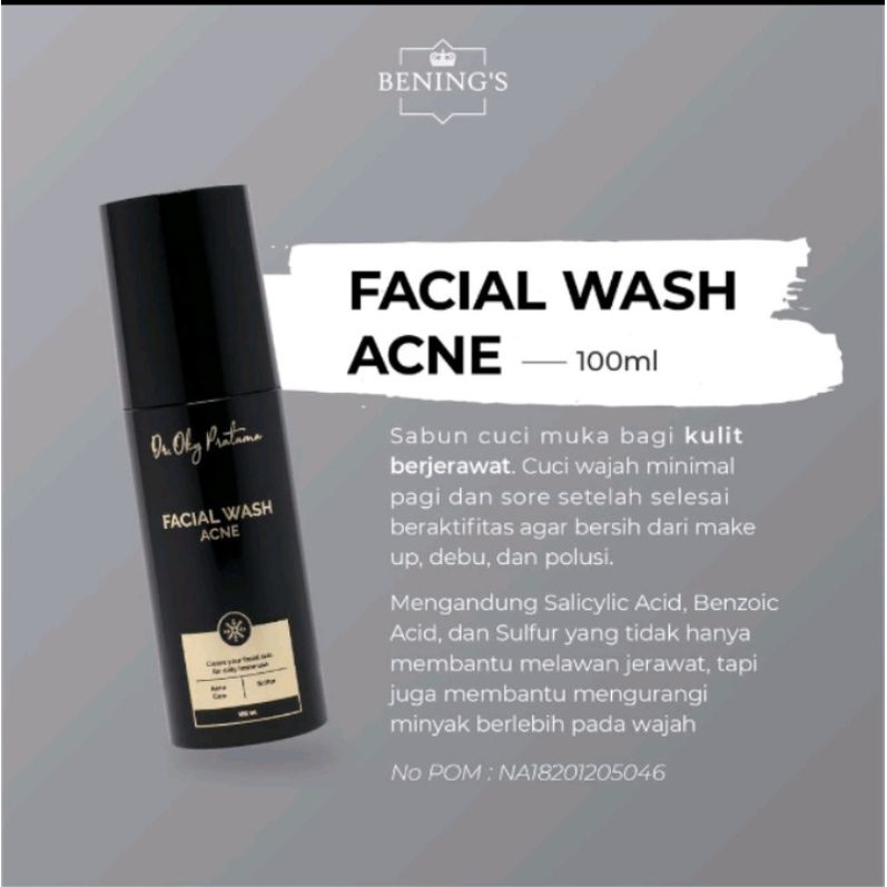 Bening's Facial Wash Acne l Sabun Cuci Wajah Untuk Masalah Jerawat Dan Beruntus