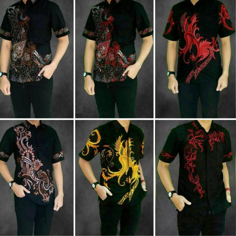 KSG.22De22ᴳ ‑ KEMEJA BATIK PRIA LENGAN PENDEK SIZE M L XL XXL BatiK HRB026 Kenongo Hem Pendek Padi