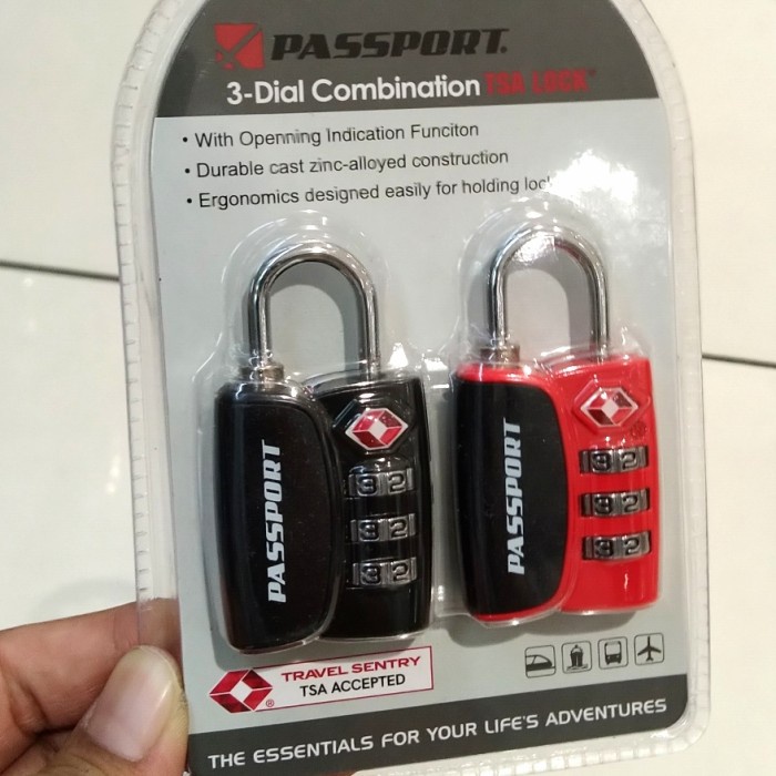 

PASSPORT 3-DIAL COMBINATION TSA LOCK 12068 GEMBOK KOPER (ISI 2)