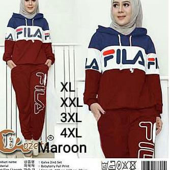 ➡✡✼ BOOM - SET TRAINING BELLA HOODIE JUMBO XL, XXL, 3XL, 4XL/ BAJU OLAH RAGA WANITA JUMBO/TRAINING W