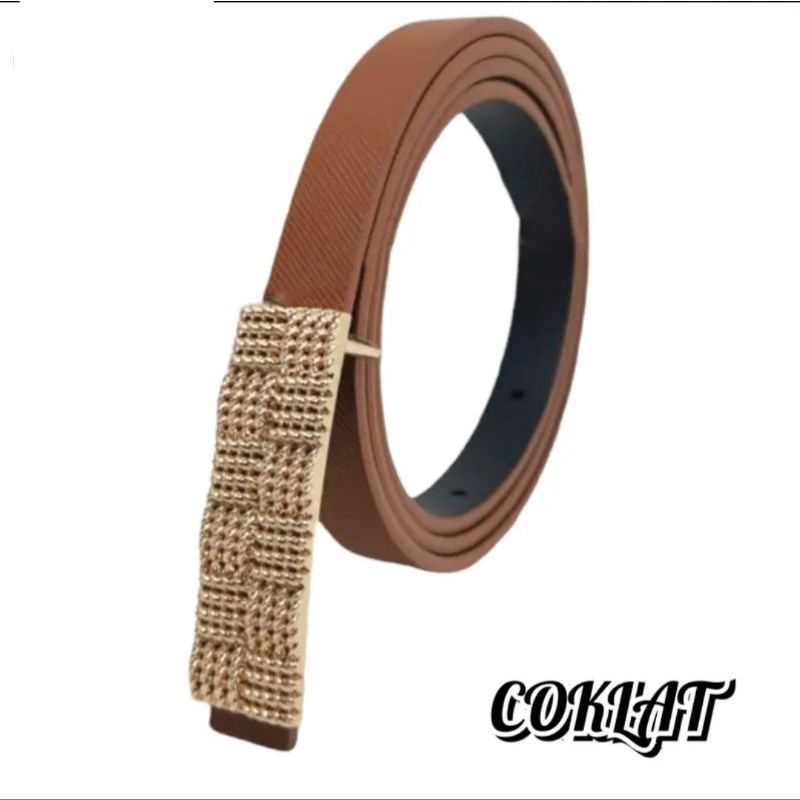 YF COLLECTION-IKAT PINGGANG WANITA PU LEATHER KECIL FASHION COREA