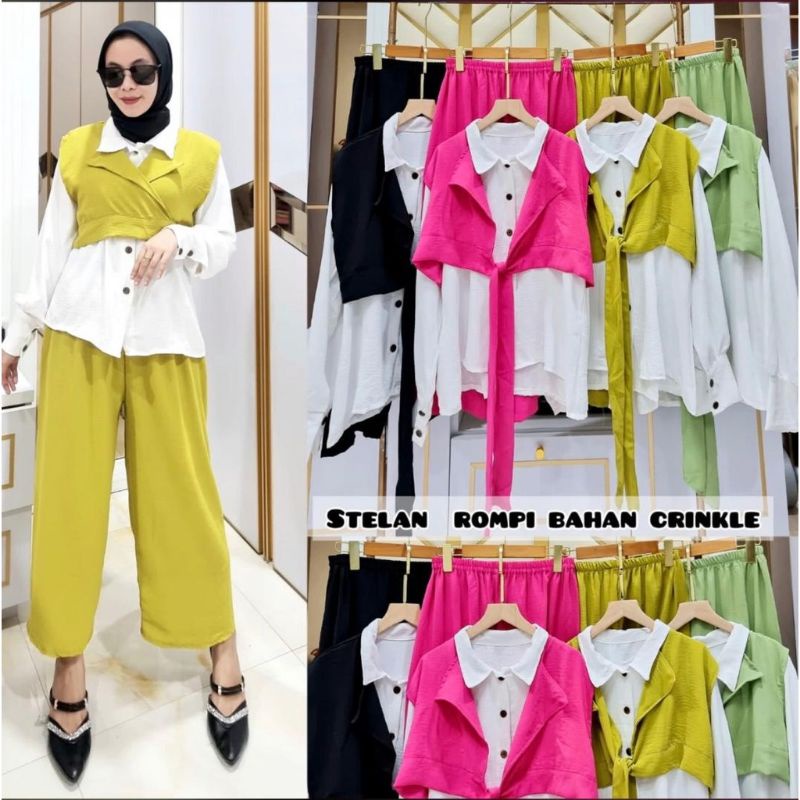 SET VIRAL LESTI CRINKLE PREMIUM SETELAN MURAH