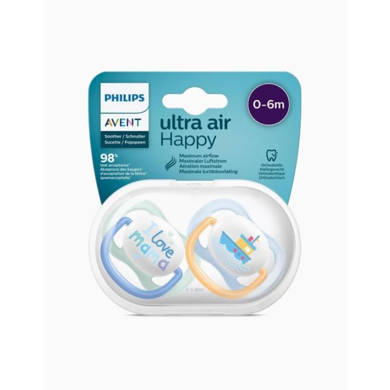 Philips Avent Ultra Air Happy - Empeng Bayi 0-6m (2pcs)