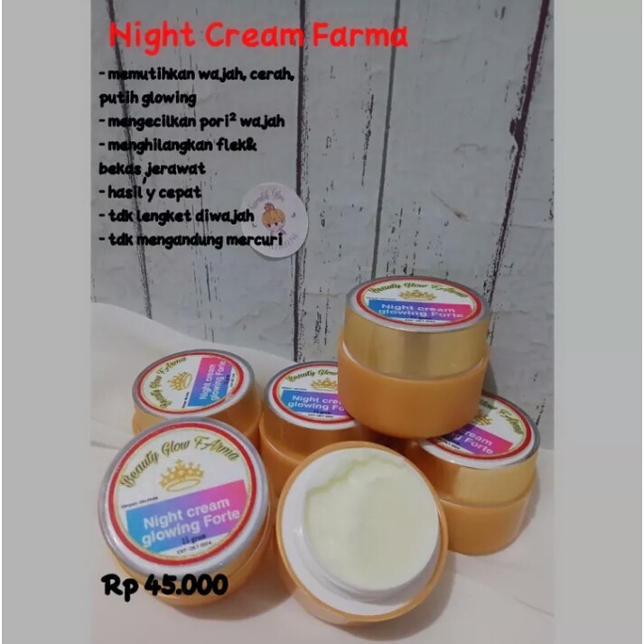 ECER Skincare Beauty glow farma Ori (harga ecer) pemutih wajah - Night Cream -Day Cream -Serum - Ton