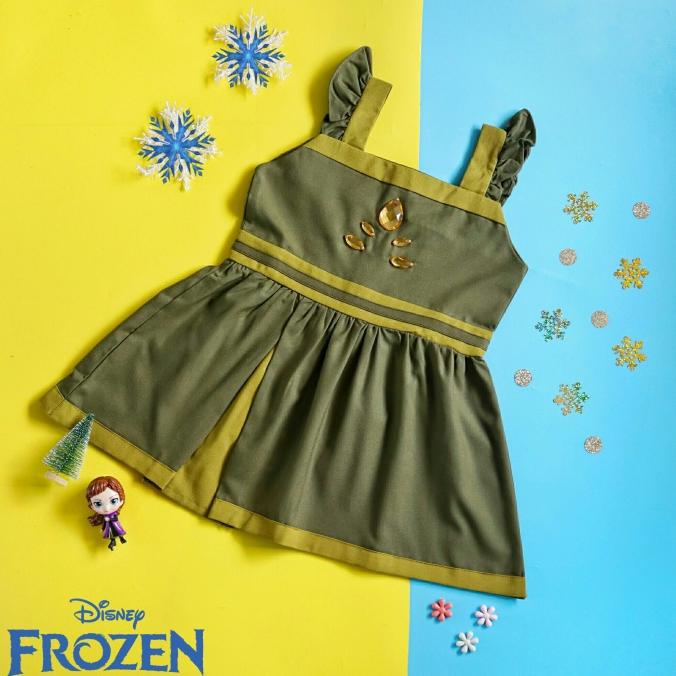Jual ANNA DRESS / ANNA FROZEN DRESS / FROZEN2 DRESS / ADA SAYAP BISA