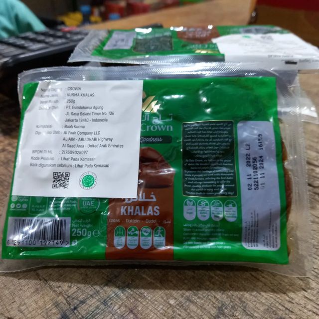 

Kurma Khalas Date Crown Press 250 Gram