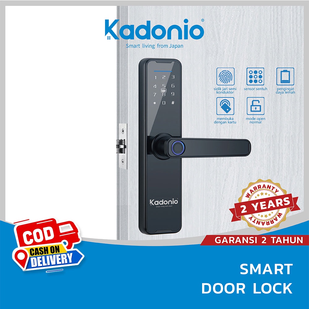 Premium (Mount) Kadonio kunci pintu fingerprint kunci pintu digital kunci pintu sidik jari kunci