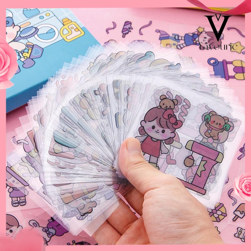 COD20 PCS Akun Tangan Stiker Tahan Air Transparan Cangkir Air Pola Kecil Dekoratif-FA